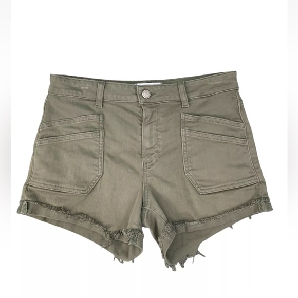 PAIGE Pants - PAIGE mid-rise denim shorts